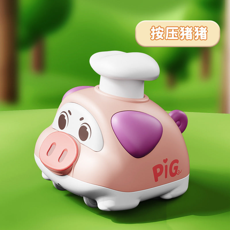 【carefully selected】kids' educational & fun toy car - press-and-go cartoon animal design - perfect gift for boys & girls, ideal for kindergarten