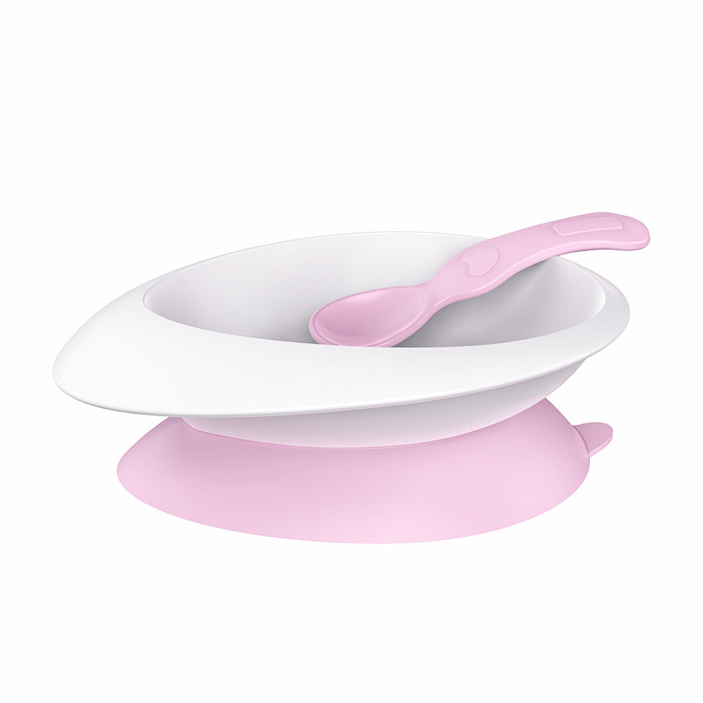 Baby food-grade suction bowl, high-temperature resistant flying saucer bowl, baby anti-fall complementary food bowl, children's tableware set