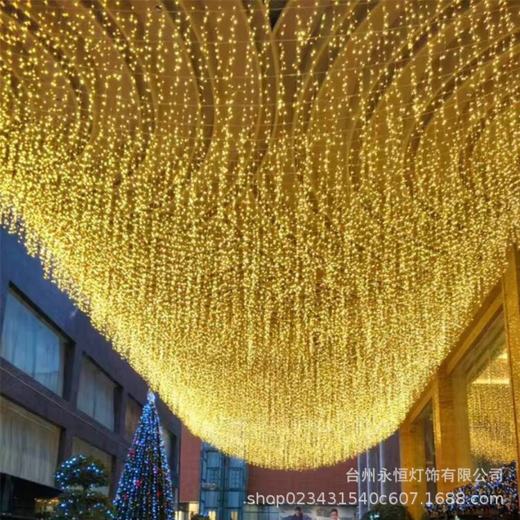 LED ice strip curtain light string 8 mode outdoor hotel gypsy street lighting decorative star lights