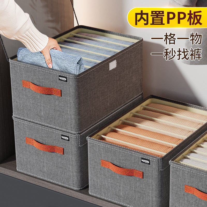 Oxford cloth storage box, clothing finishing fabric, large-capacity household storage wardrobe with handle, portable finishing box.