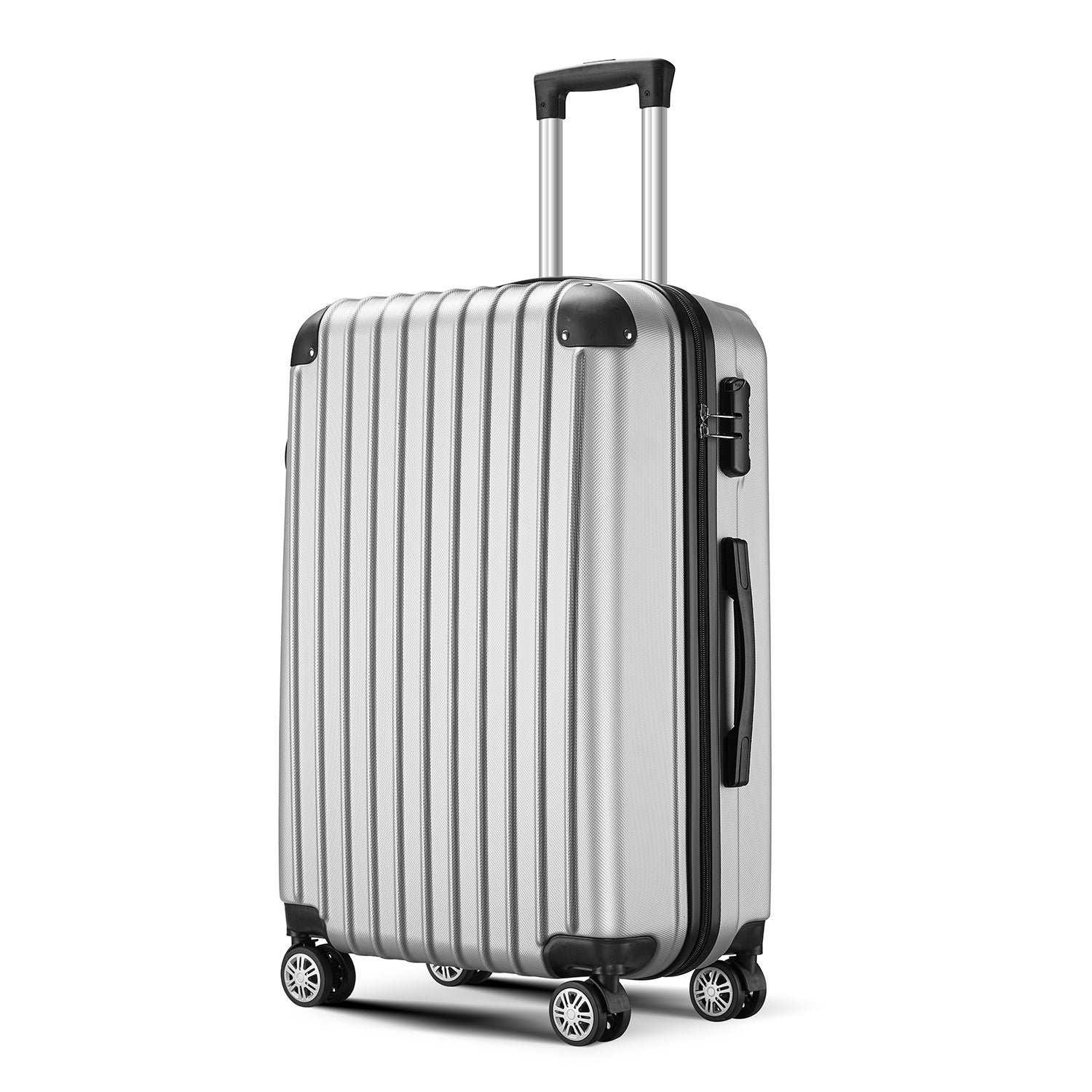 Source manufacturer three-piece  suitcase classic corner ABS travel bag anti-theft password lock trolley case