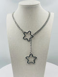 Silver double five-pointed star
