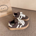 Summer breathable sneakers women's 2026 new casual versatile canvas student korean style athletic chunky sole retro white shoes