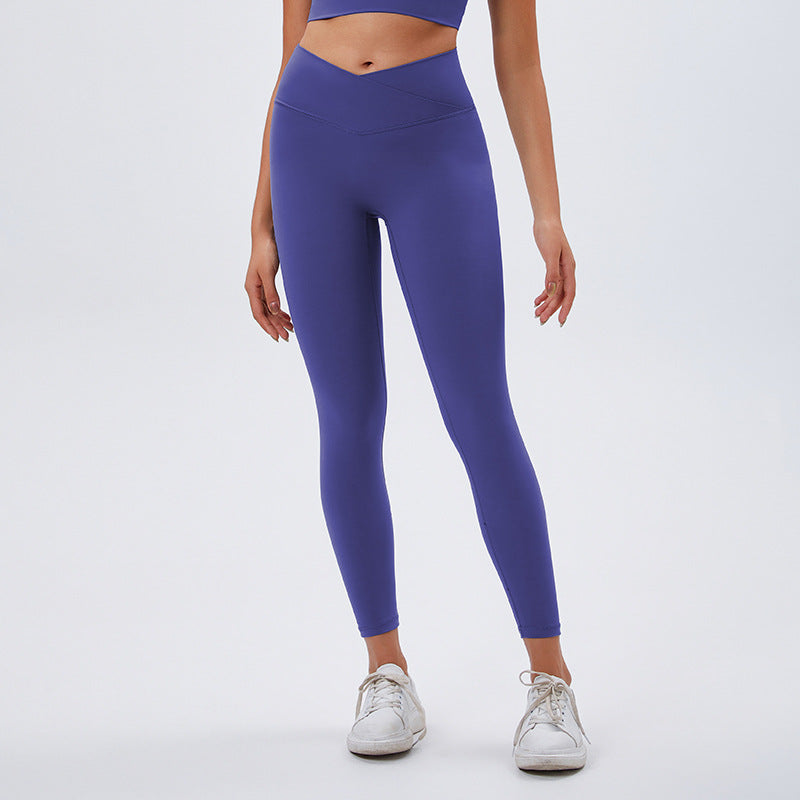 Eco-friendly recycled fabric slimming yoga pants - high-waisted, tummy-control running leggings - v-shape versatile fitness pants - quick-dry