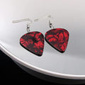Guitar pick red print hellfire stranger things stainless steel bead chain melon seed buckle necklace cross-border new product