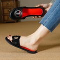 2025 summer fashion new low heel round toe flat women's shoes sandals & slippers - non-slip ladies' slippers