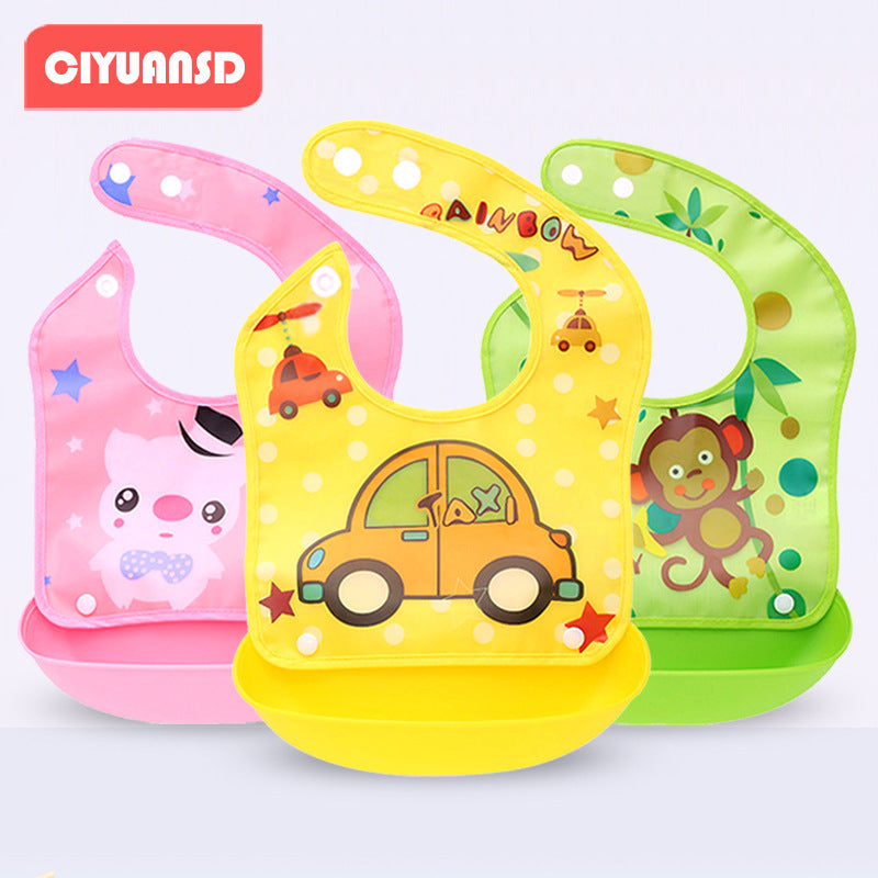 Factory direct waterproof baby bibs - removable food feeding bibs for infants and toddlers - no-wash bibs for baby mealtime