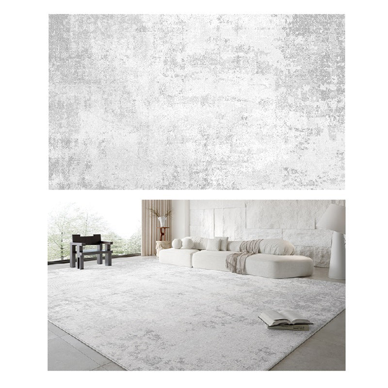 Carpet living room no-wash and wipeable accessible luxury italian normcorecasual gray sofa coffee table floor mat full floor large area