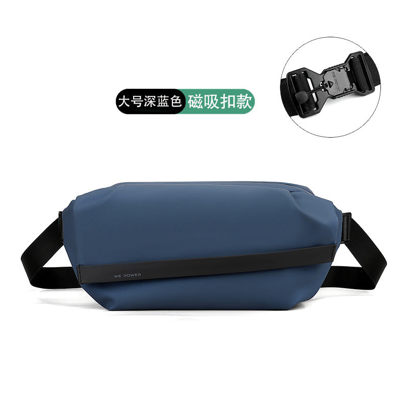 Factory direct sales of new trendy men's breast bags, Korean version of anti-splashing messenger bags, fashionable business men's bags,  special supply