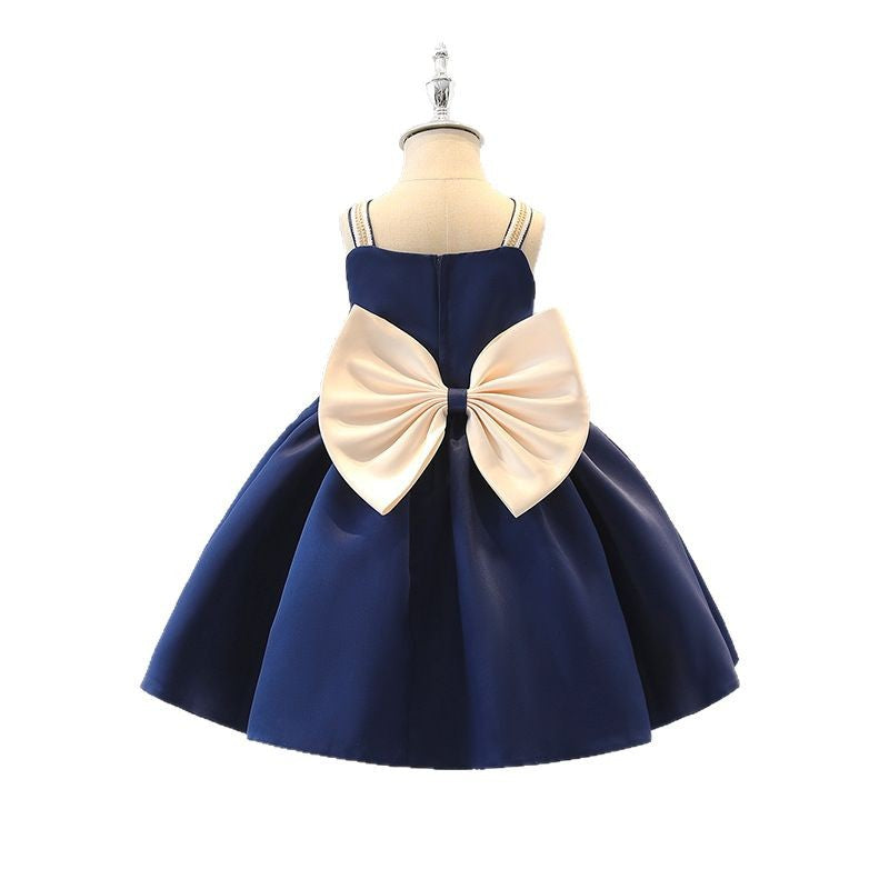 Children's day baby princess dress girl dress first birthday dress flower girl dress shoulder strap fashionable dress fashionable summer style