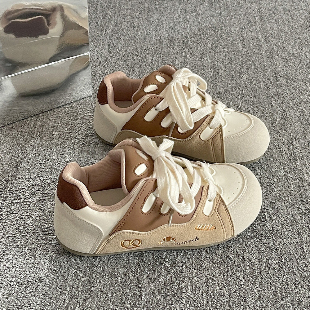 Silver student german training shoes thick sole bread shoes for women 2026new arrivalspringcasualeasiest for match soft bottom sports white shoes