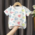 Kids' summer : pure cotton t-shirts for boys and girls - boys' tops, girls' crew neck short-sleeve tees, baby cartoon short-sleeves