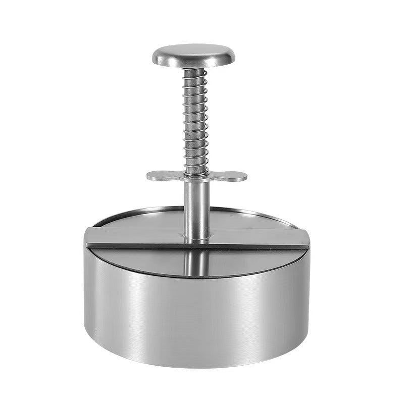 New round meat press - 304 stainless steel burger press - press-down meat mold - patty maker - kitchen tool