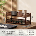 Solid wood storage rack small table antique rack tea set purple clay pot storage rack office desk tea table storage desktop