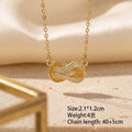 popular versatile copper inlaid zirconium horseshoe buckle necklace for women accessible luxuryniche styleelegantcasual titanium steel clavicle chain jewelry