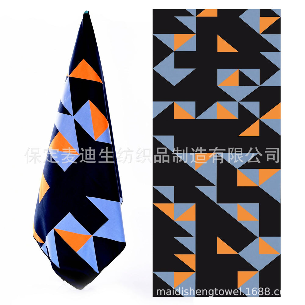 Factory wholesale full-page printed sand-free beach towel, soft, absorbent, quick-drying, mesh bag packaging, advertising cheerleading bath towel