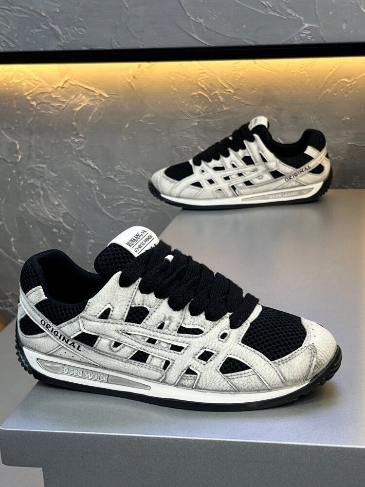 Men's argan shoes 2026 summer trendy mesh breathable lightweight versatile running shoes soft sole athletic casual shoes