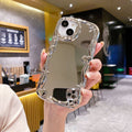 Suitable for apple 16 stereo mirror mobile phone case iphone11 creative korean style electroplated soft case xr wave protective cover