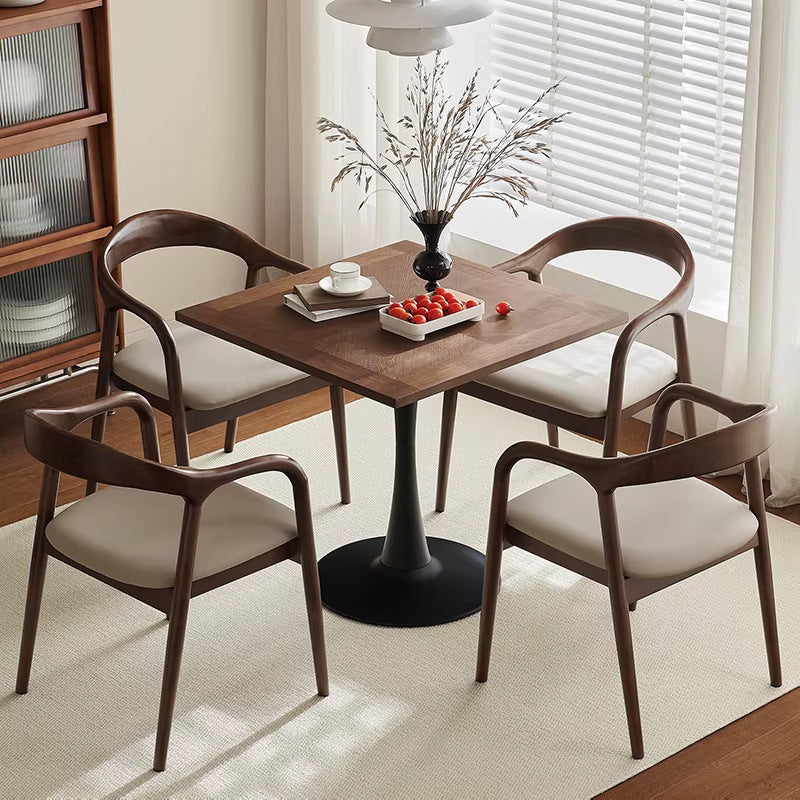 Designer ash back dining chair scandinavian solid wood book chair armrest seat study chair horn chair president chair