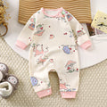 Baby pure cotton onesie baby 180g boneless romper thin cotton thickened partial placket romper kids pullover onesie