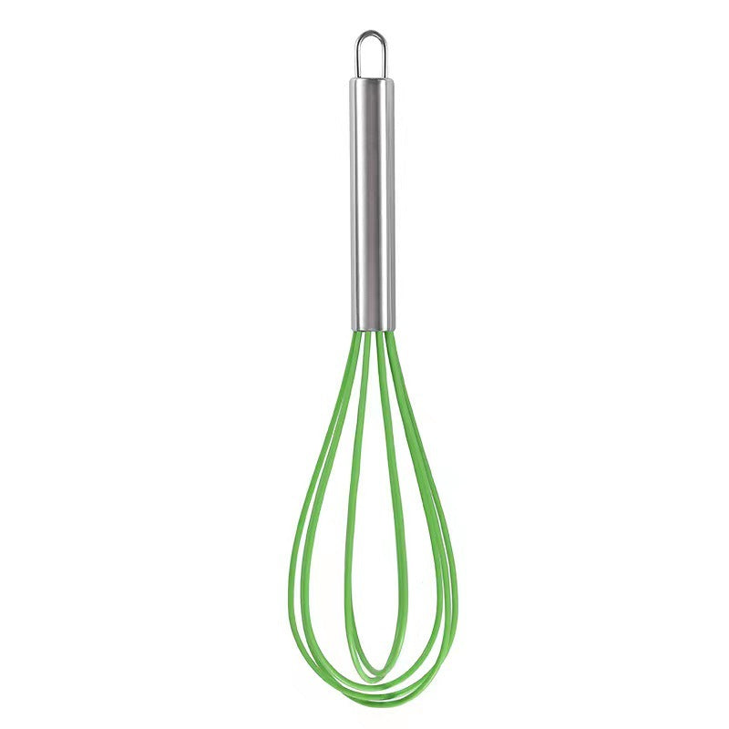 Stainless steel silicone whisk - manual egg beater - baking tool - cream whipper