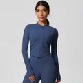 European and american nude feel compression zip-up jacket - quick-dry, breathable yoga top - suitable for casual wear, running, sports, and fitness