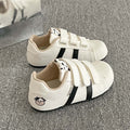 Embroidered versatile white sneakers for women, 2026 new spring/autumn collection, velcro closure german army trainers, chunky clogs