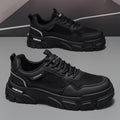 Workwear sneakers men's 2026new arrivalspring mesh breathable mencasual shoes men's thick soleboots men's shoes