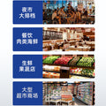Custom cake display case - commercial refrigerated showcase for cakes, cold dishes, and delicacies - four-sided glass
