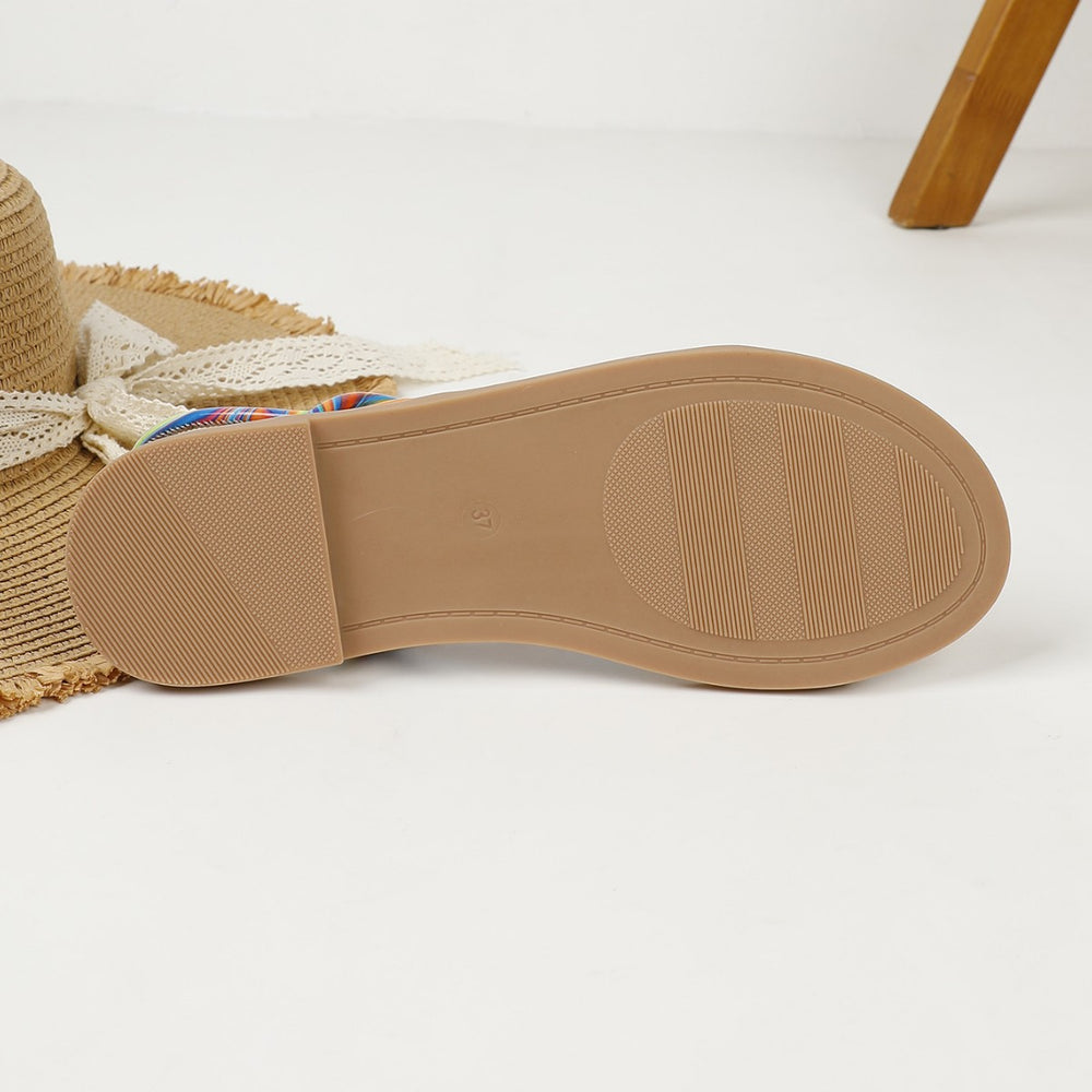 New fashion colorful women's flat slippers sandals low heel shoes ladies' outdoor wear