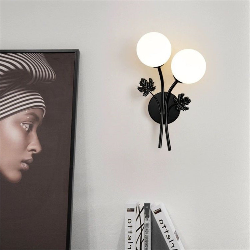 Artistic bedside wall lamp staircase balcony led wall sconce bedroom bedside light double head living room aisle room wall light