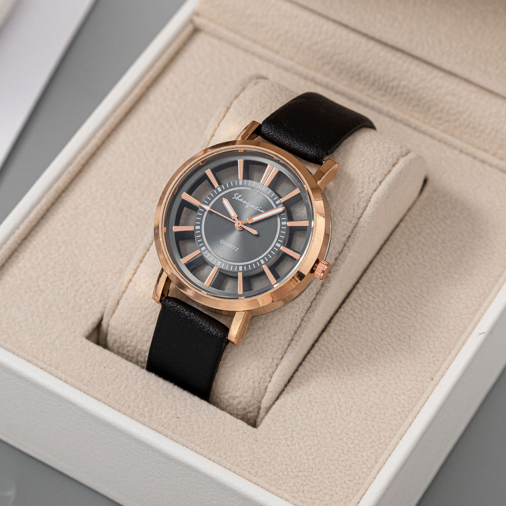 New arrivalexportcreativecut out8312 gear belt watch men's fashion quartz women's watch casual men's watch watch