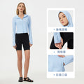 Summer cooling outdoor sun protection uv-resistant skin jacket - lightweight, quick-drying, breathable, hooded sun shirt for women d25018