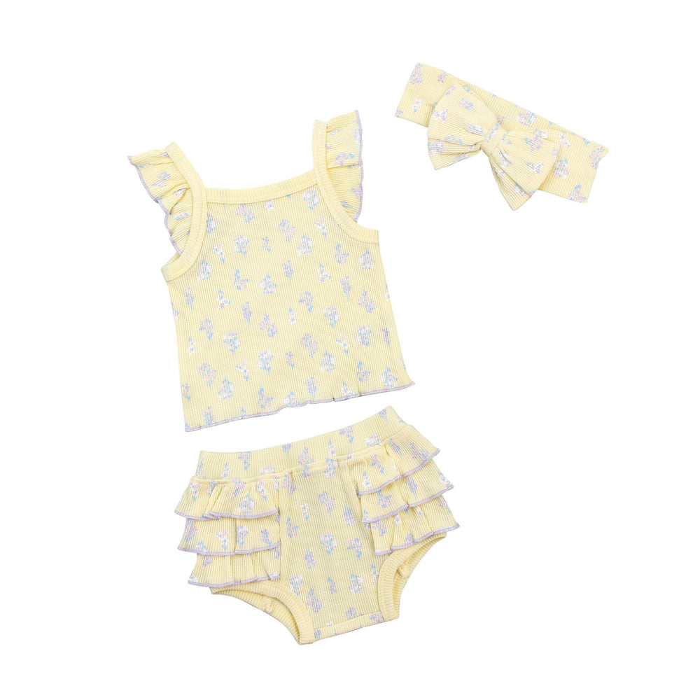 Baby girl summer outfit newborn romper set all-cotton class a shorts headband pure cotton class a new arrival