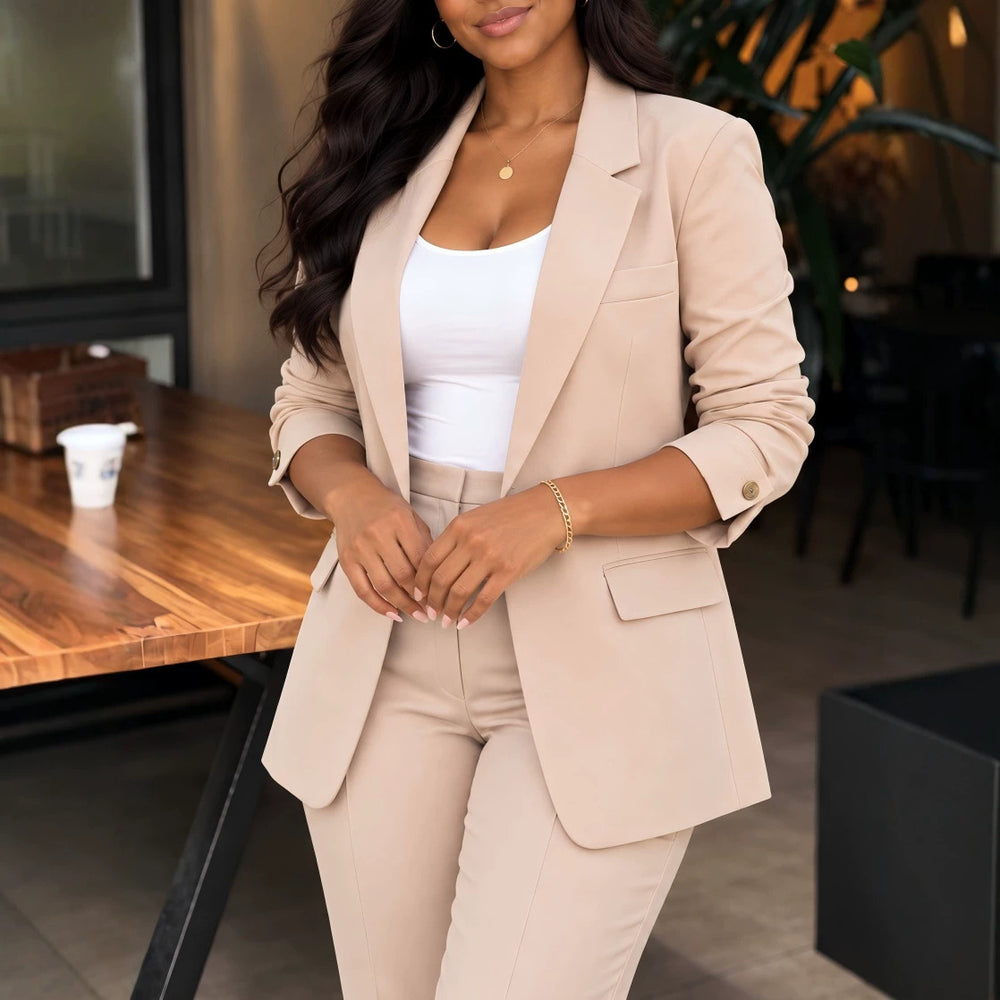 Autumn new arrival: apricot blazer - versatile, minimalist, chic, and designed for work