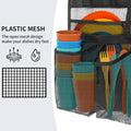 Camping dish drying bag foldable dish drainer rack portable mesh utensil organizer bag handheld mesh bag