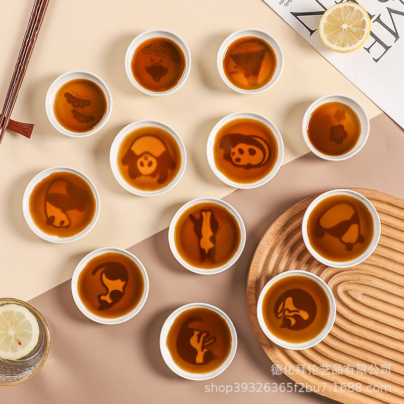 Ceramic animal flavor dish xiaodiefor homecreative sauce dish small soy sauce dish cute ketchup dish manufacturer wholesale