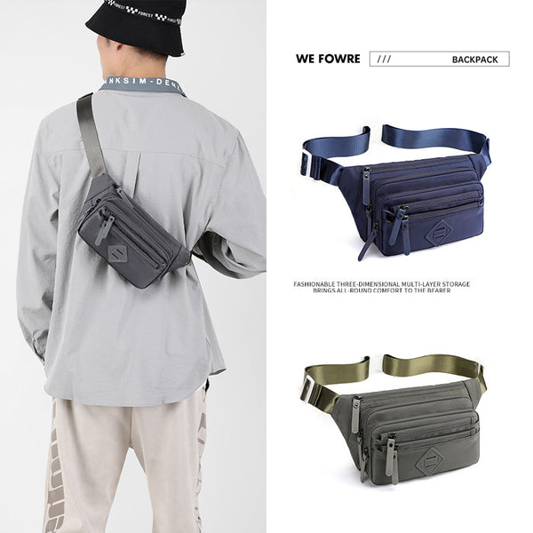 New multi-purpose fanny pack crossbody shoulder bag outdoor leisure waterproof fashion versatile men's and women's same breast bag