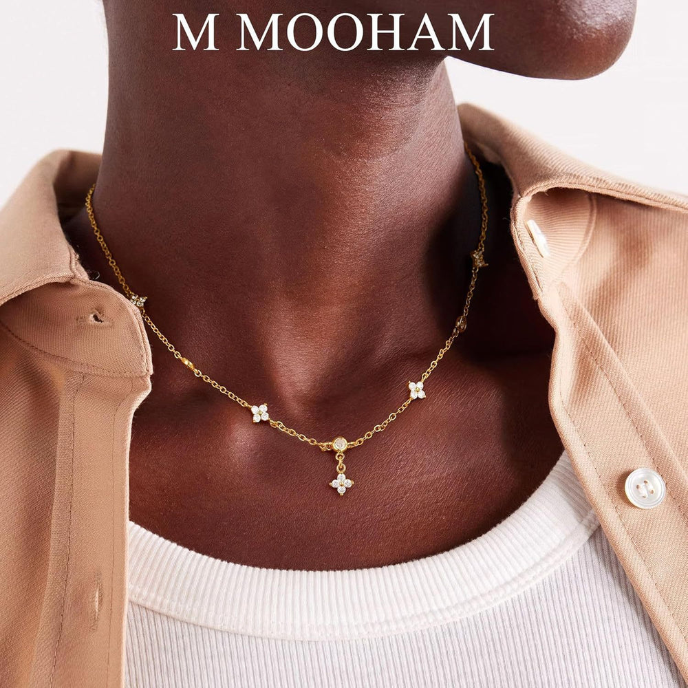 Necklace for women 2023 new trendy summer niche light luxury four-leaf clover necklace sweet pendant clavicle chain niche