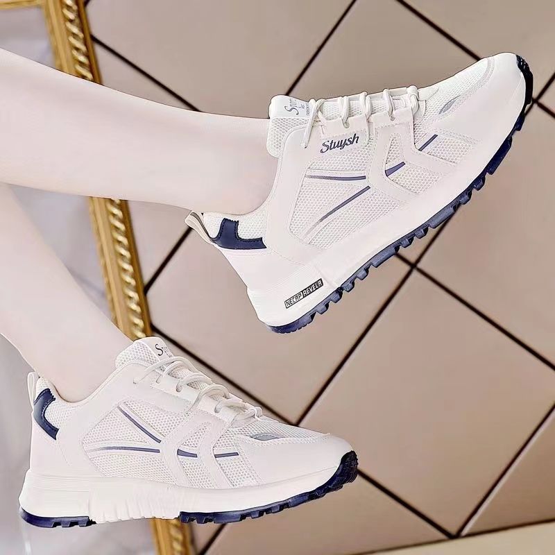 Spring autum women's shoes new arrival breathable mesh sneakers women's k-style thick solecasual soft bottom running dad shoes women
