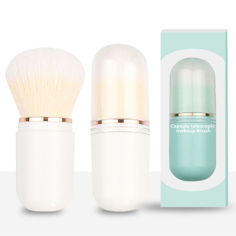 Su ji lian magic cube brush - retractable, multi-functional, portable makeup brush set: includes powder brush, foundation brush, and powder puff - all-in-one makeup tool
