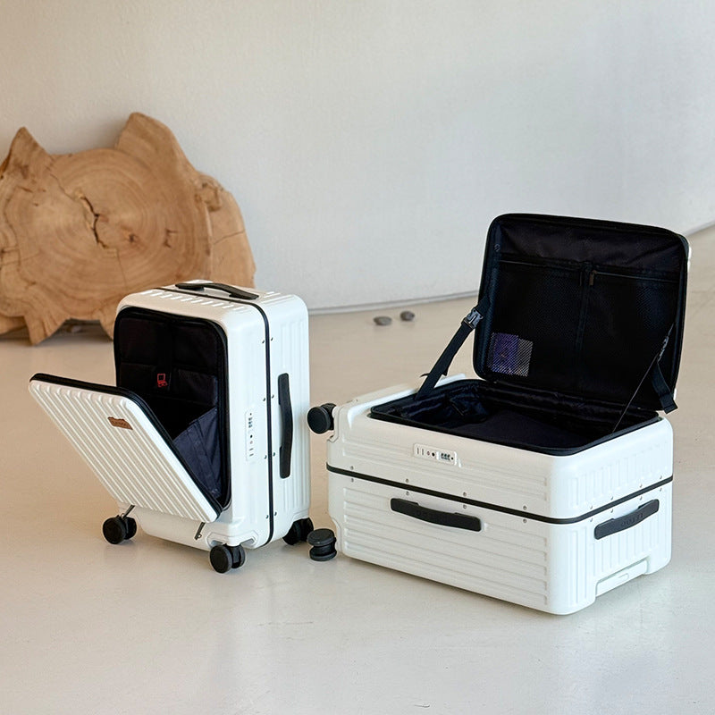 Side open cover thickened suitcase 20 inch boarding case 24 inch anti-drop trolley case large capacity suitcase password bag