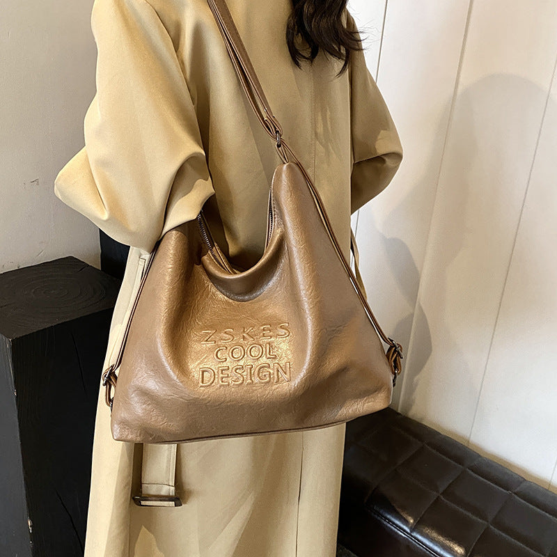 New product, simple style, advanced texture, niche Korean tote bag, women's multi-back method, light commuter backpack