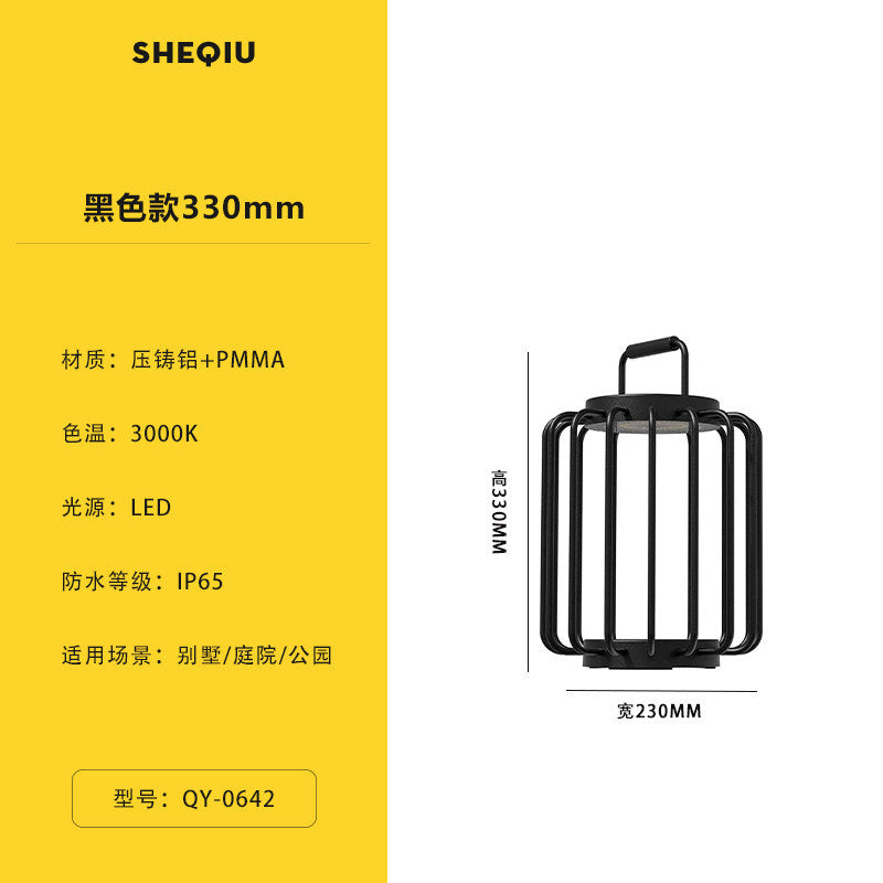 Outdoor waterproof modern solar garden lights artistic cage lights landscape lighting for gardens, villas, and portable use
