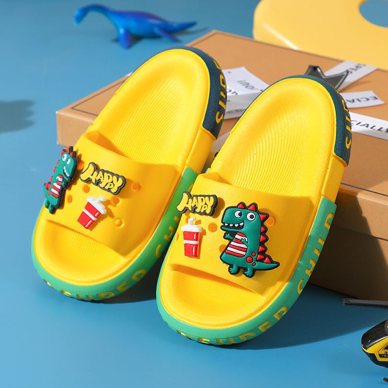 2023 new children's slippers - boys' and girls' soft-soled cartoon slides for home, baby and toddler bath, anti-slip sandals - wholesale