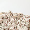 Baby romper  spring/autumn new collection - country style red floral print bodysuit with lace collar