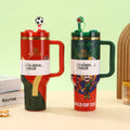 new arrival football series ice cup stanley portable straw cup large capacity 304 stainless steel thermos cup