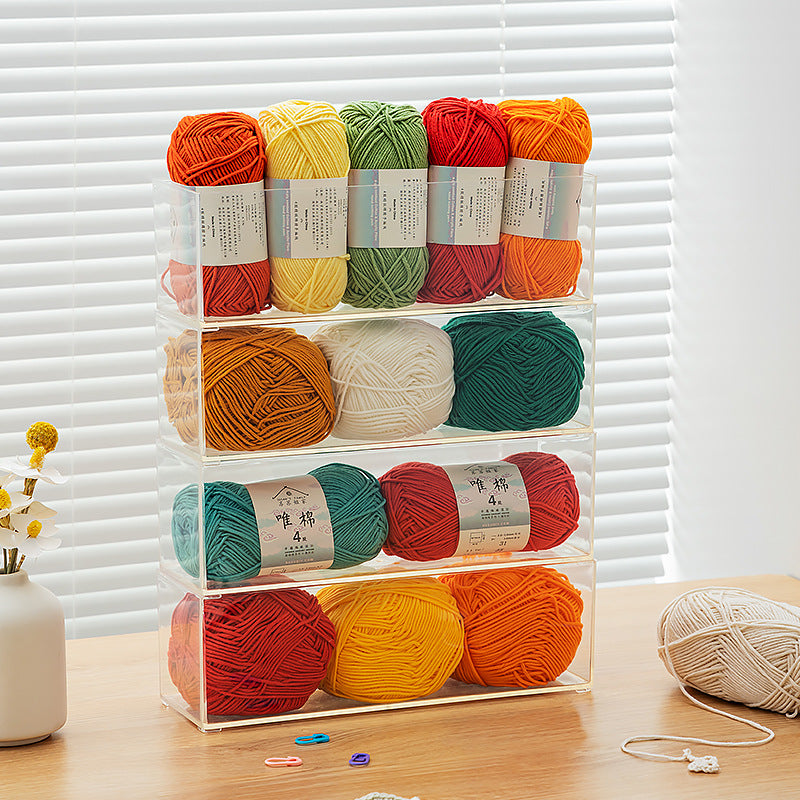 Hand woven thread DIY material tool box Household wall hanging wool ball wool ball storage box Cotton thread storage box