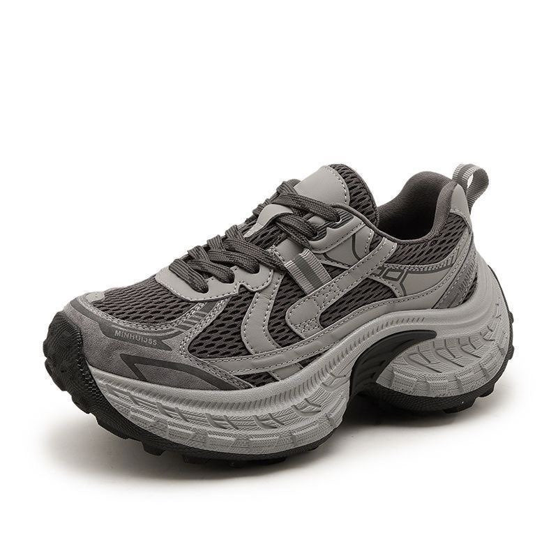 Chunky platform sneakers for women - 2026 spring new arrival: height increasing, slimming, versatile casual athletic shoes, retro hot-selling women's footwear