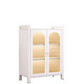 Household kitchen storage cabinet floor-standing multi-layer double door cabinet microwave dish storage cabinet movable storage rack